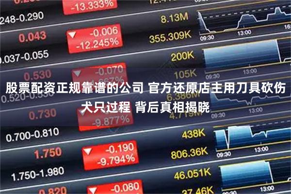 股票配资正规靠谱的公司 官方还原店主用刀具砍伤犬只过程 背后真相揭晓